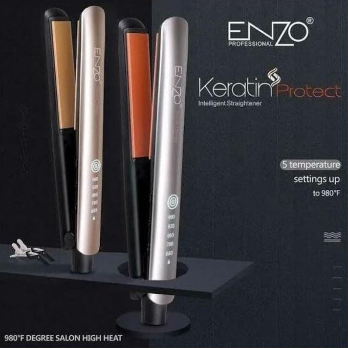 Lisseur ENZO Keratin Protect EN-3860 Gris – Lissage Professionnel