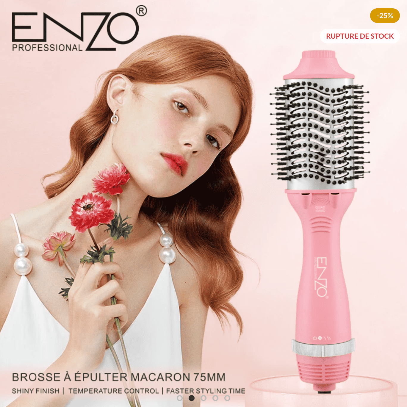EN-6210 Brosse Chauffante 1500W — Lissage Express