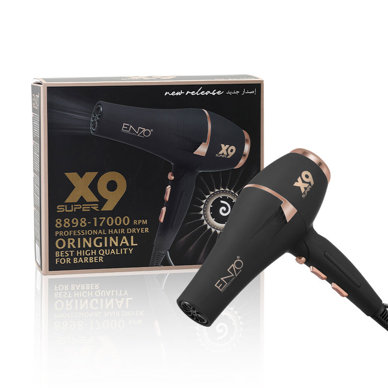 Sèche-Cheveux Professionnel ENZO X9 EN-8898 – 2800W Haute Puissance