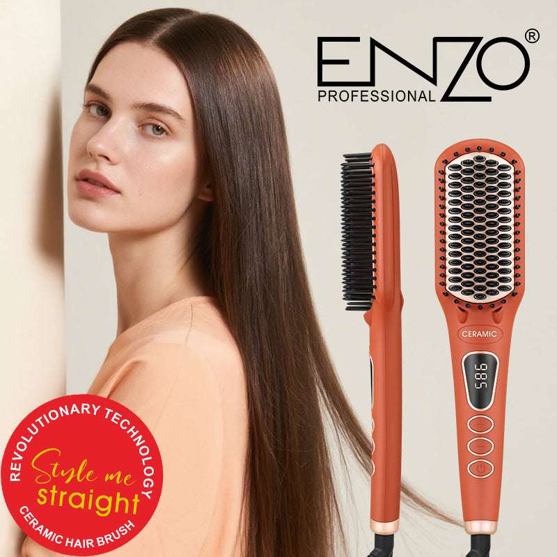 Brosse Lissante ENZO — Céramique Ionique Anti-Frisottis