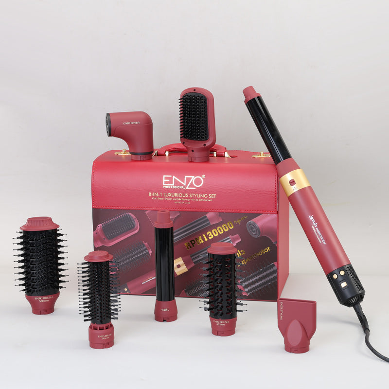 ENZO EN-6223-2 Air Styler 8-en-1 – Sèche-Cheveux & Multi Styler Professionnel