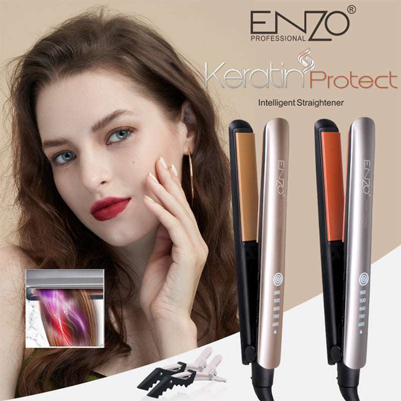 Lisseur ENZO Keratin Protect EN-3860 Gris – Lissage Professionnel