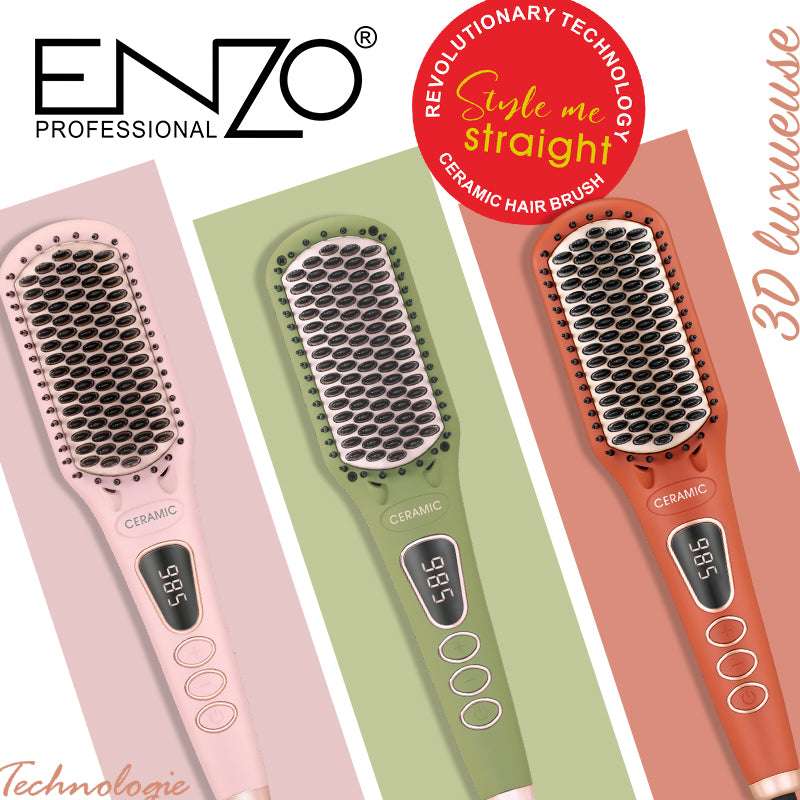 Brosse Lissante ENZO — Céramique Ionique Anti-Frisottis