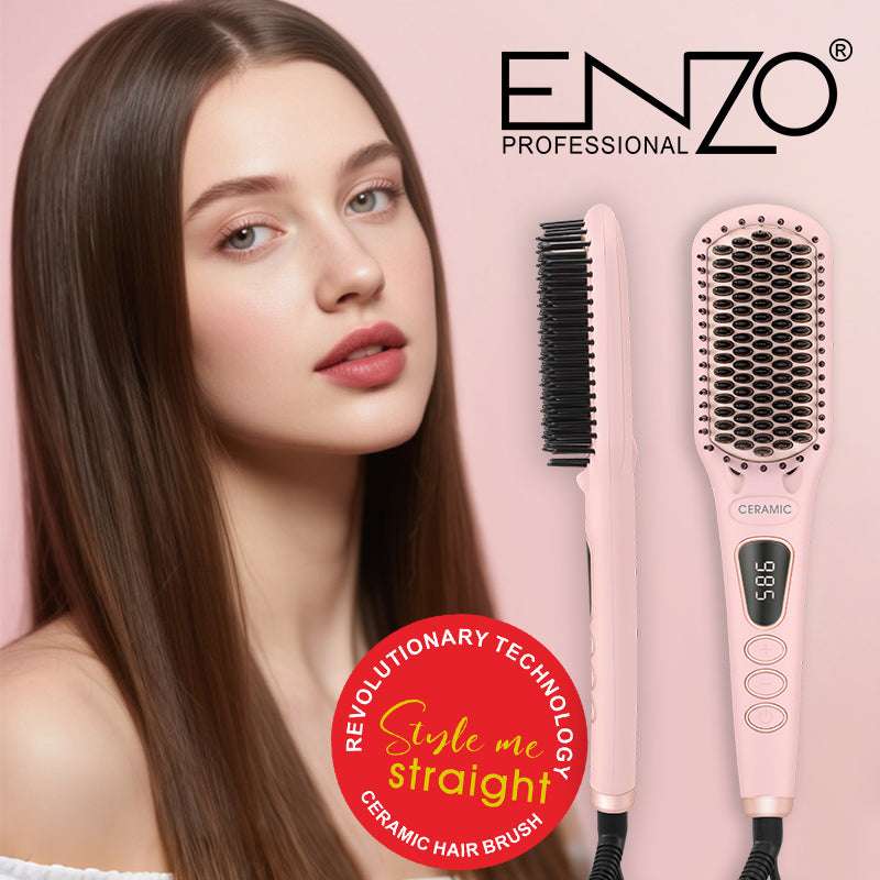 Brosse Lissante ENZO — Céramique Ionique Anti-Frisottis