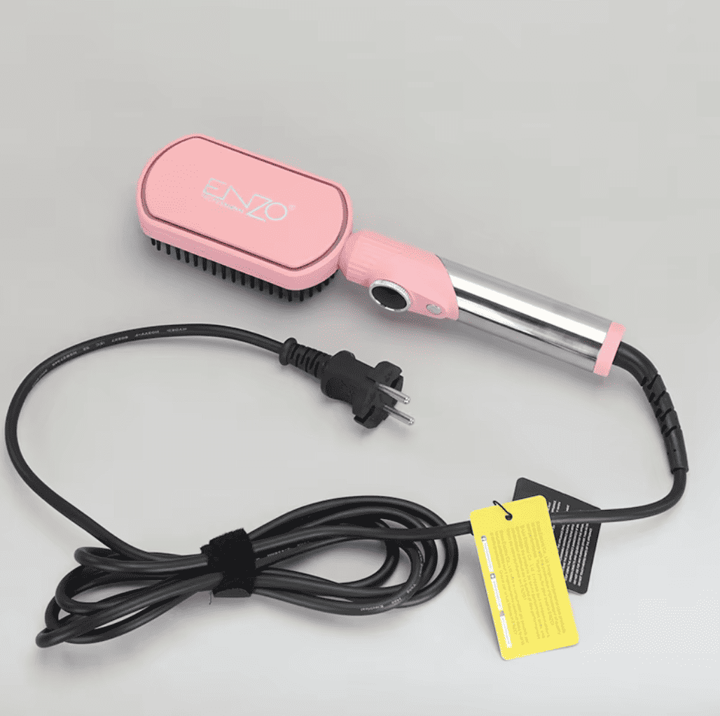 Brosse Plate Lissante ENZO EN-4002 — Peigne Chauffant Portable