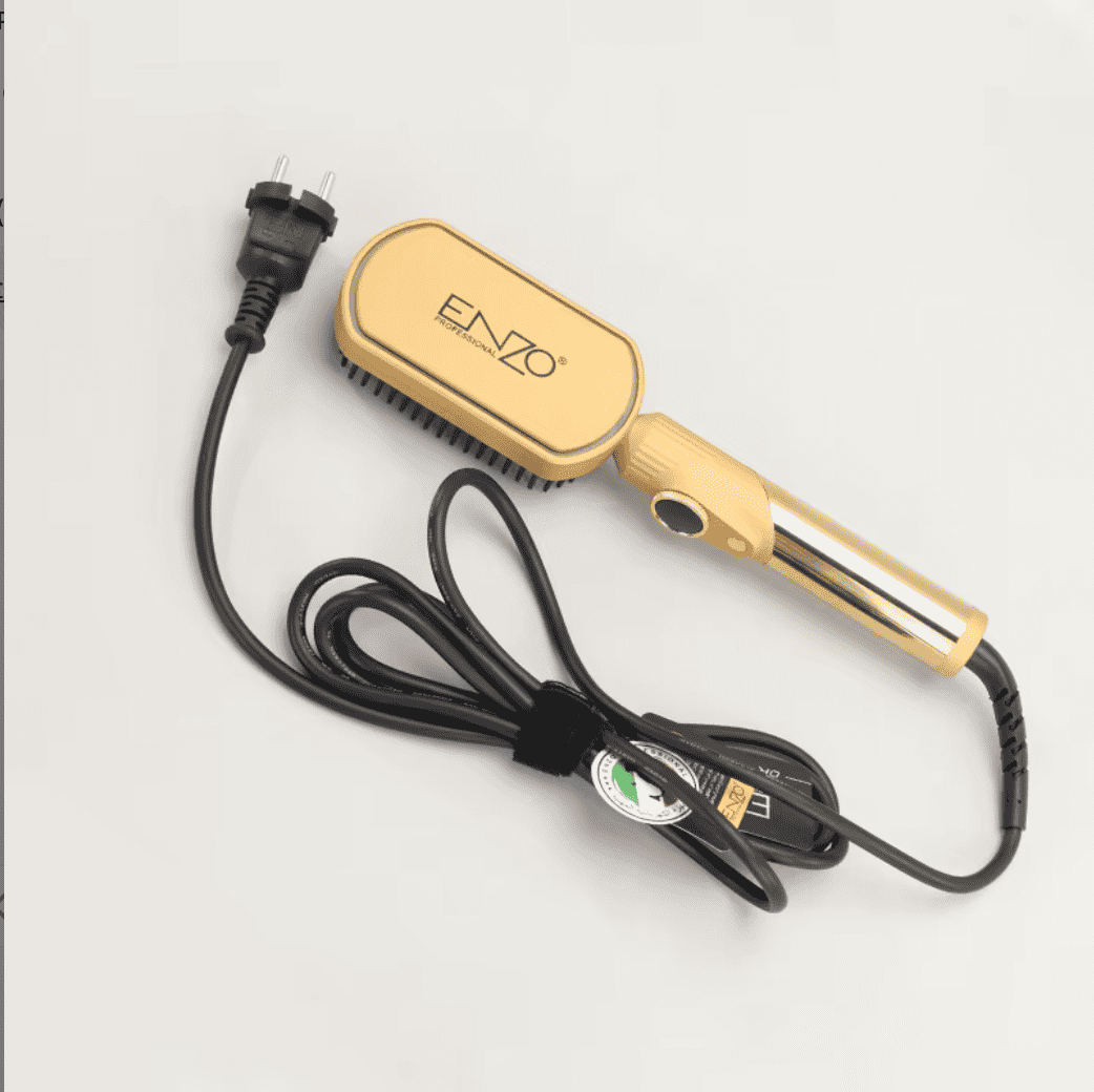 Brosse Plate Lissante ENZO EN-4002 — Peigne Chauffant Portable