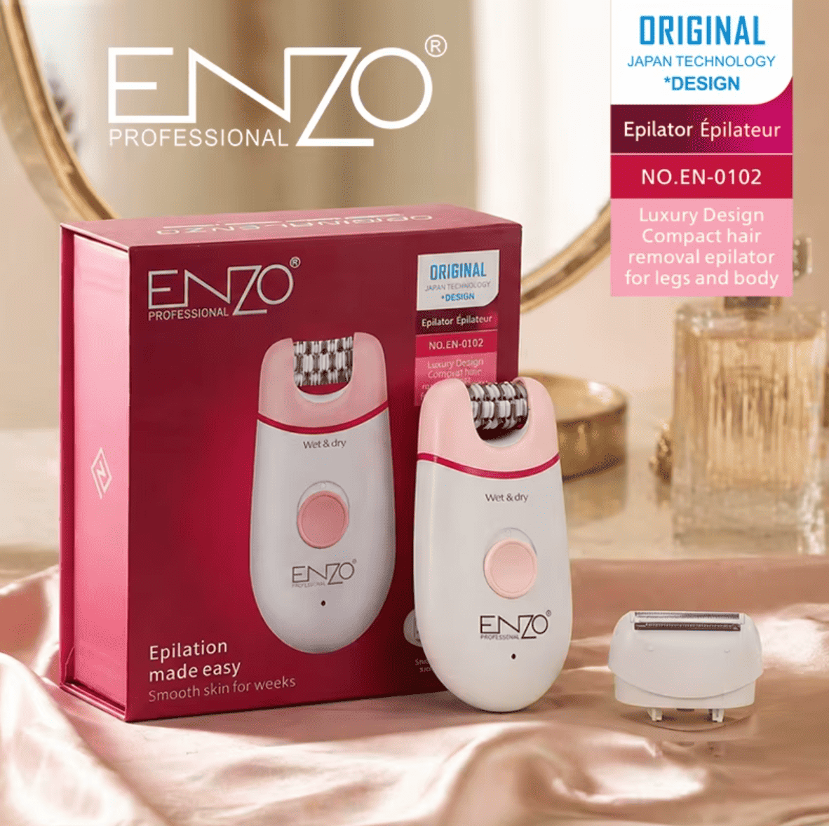 Épilateur Rechargeable ENZO EN-0102 2-en-1 – Visage & Corps