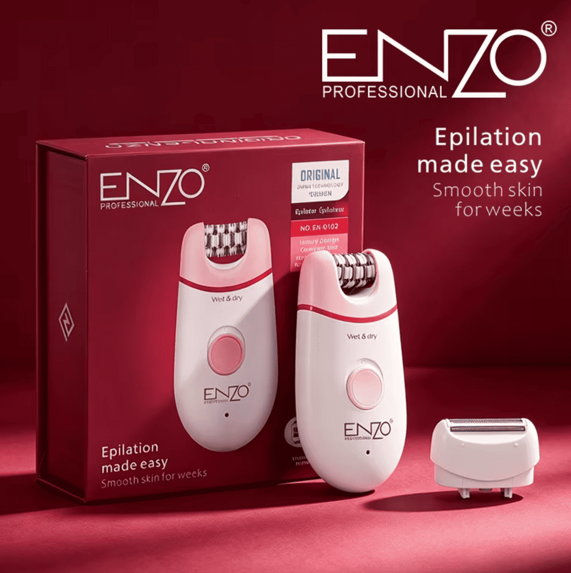 Épilateur Rechargeable ENZO EN-0102 2-en-1 – Visage & Corps